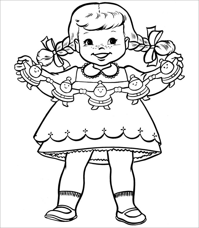 Coloring Pages Little Girls
 Paper Dolls