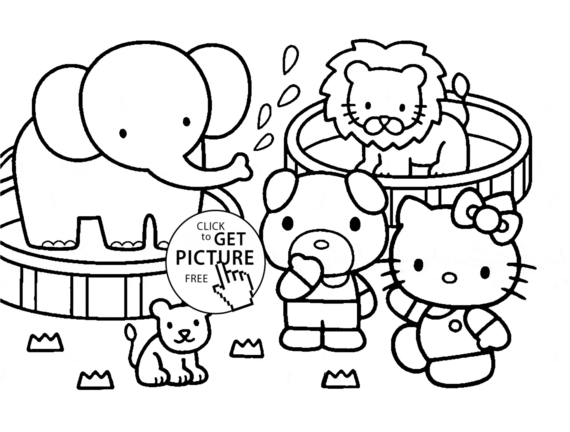 Coloring Pages Of Animals For Kids
 Cute Zoo Animal Coloring Pages Coloring Home