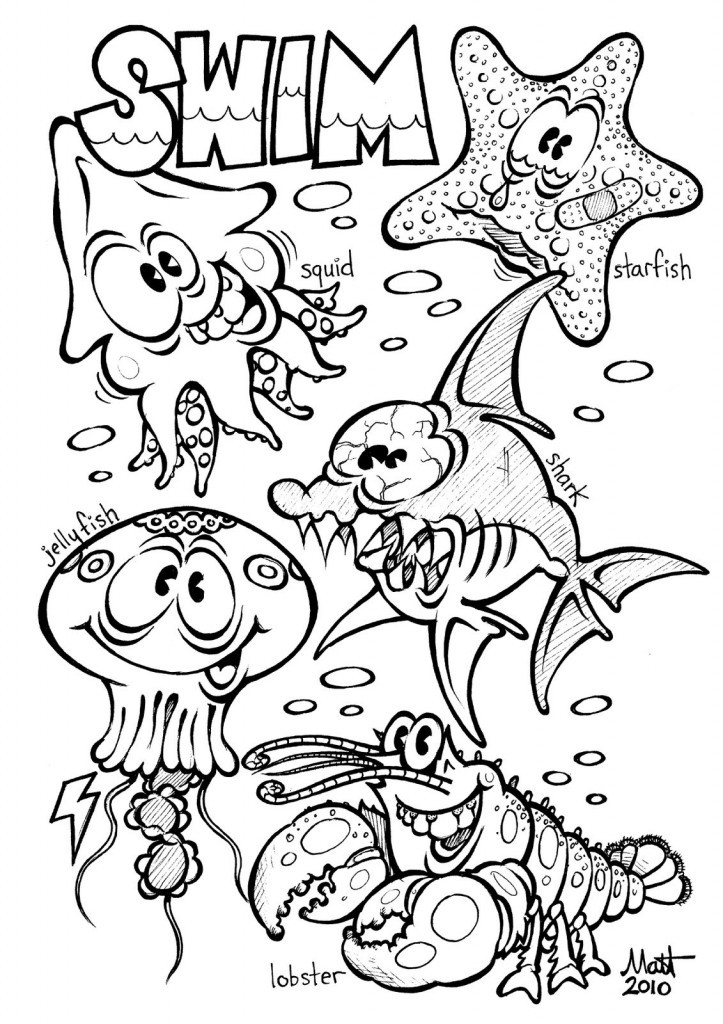 Coloring Pages Of Animals For Kids
 Free Printable Ocean Coloring Pages For Kids