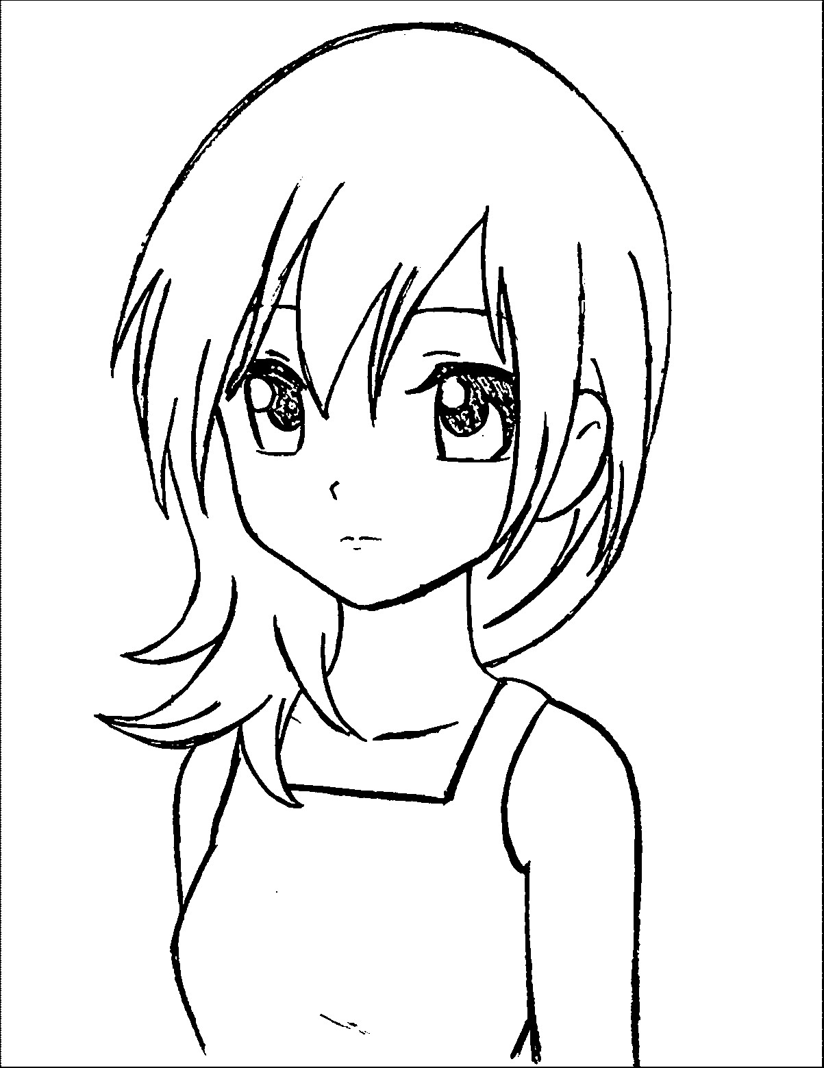 Coloring Pages Of Anime Girls
 Pin on wecoloringpage