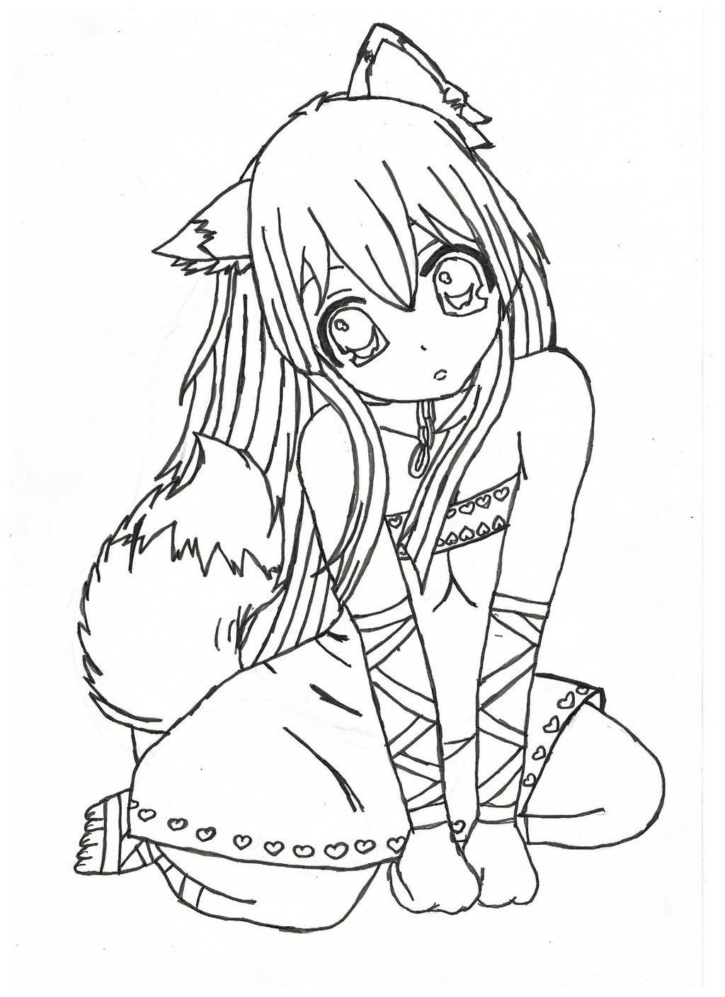 Coloring Pages Of Anime Girls
 Pin on Colouring