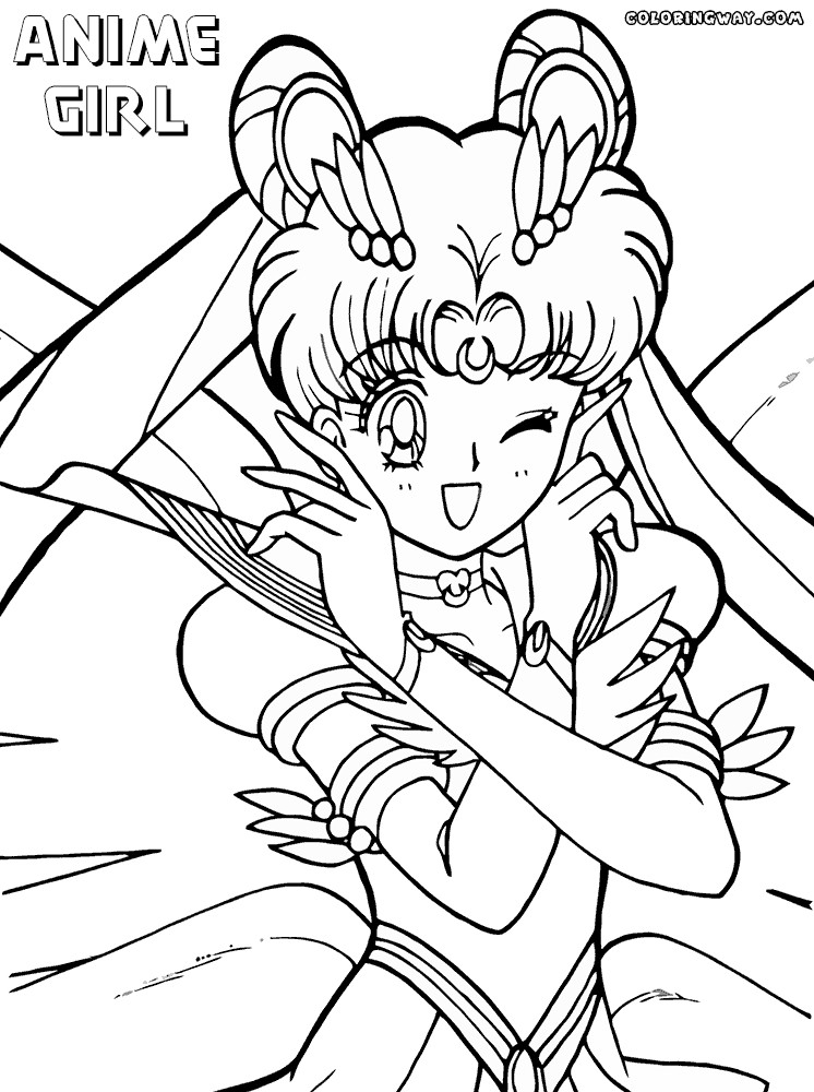 Coloring Pages Of Anime Girls
 Anime girl coloring pages