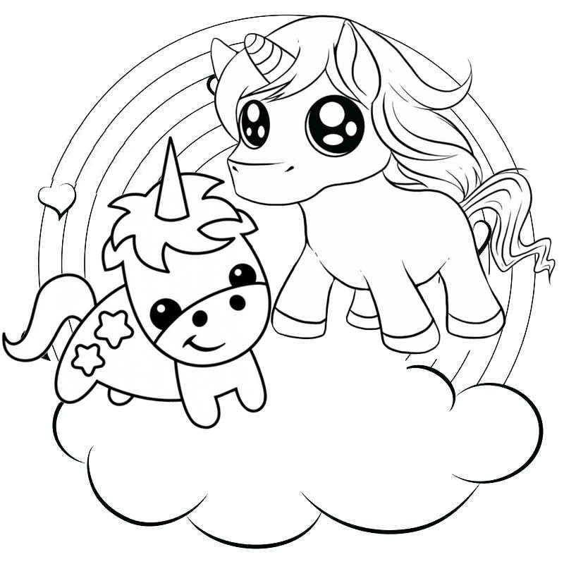 Coloring Pages Of Cute Baby Unicorns
 Baby Unicorn Pages Coloring Pages