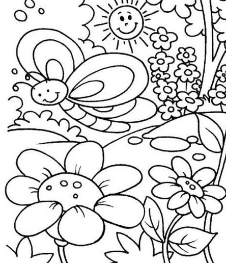 Coloring Pages Of Flowers For Kids
 Flower Coloring Pages
