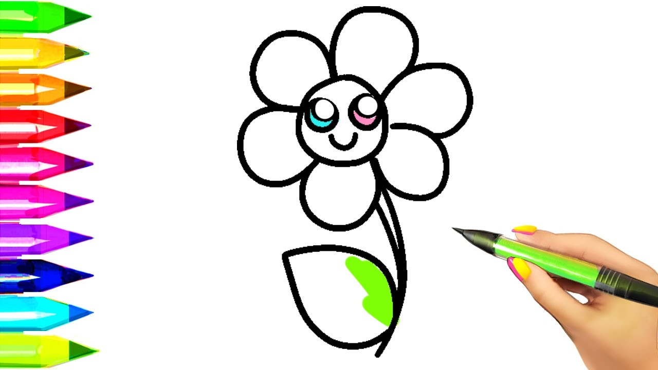 Coloring Pages Of Flowers For Kids
 Simple Flower Coloring Pages for Kids