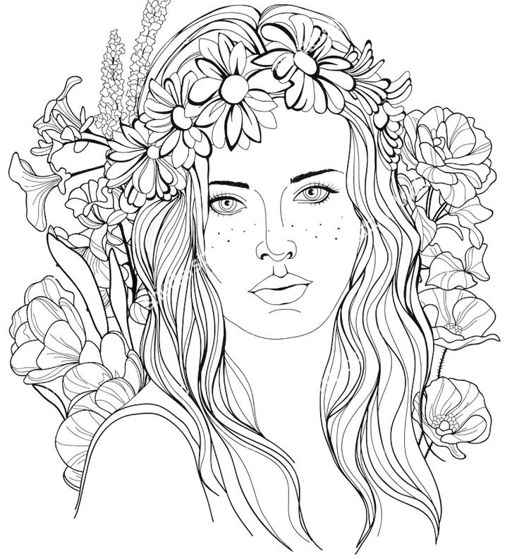 Coloring Pages Of Girls For Adults
 794 best Beautiful Women Coloring Pages for Adults images