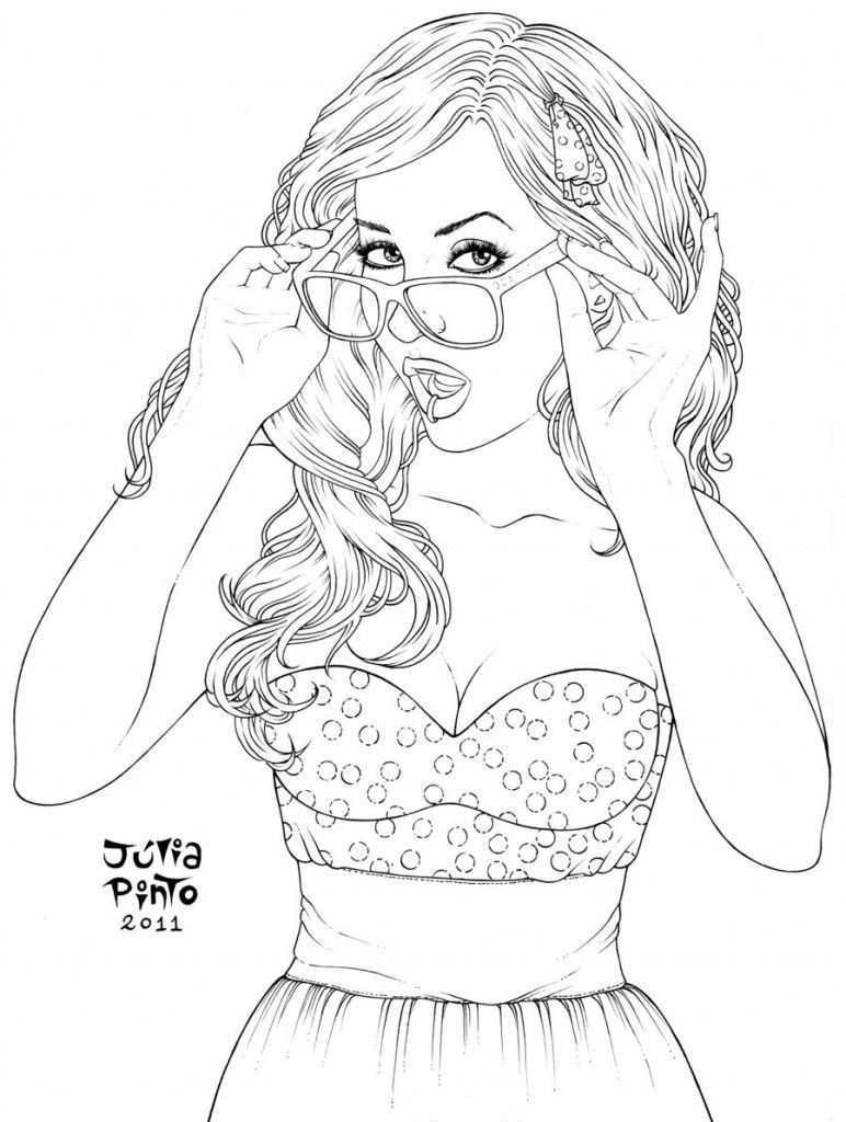 Coloring Pages Of Girls For Adults
 Pin on Colorings