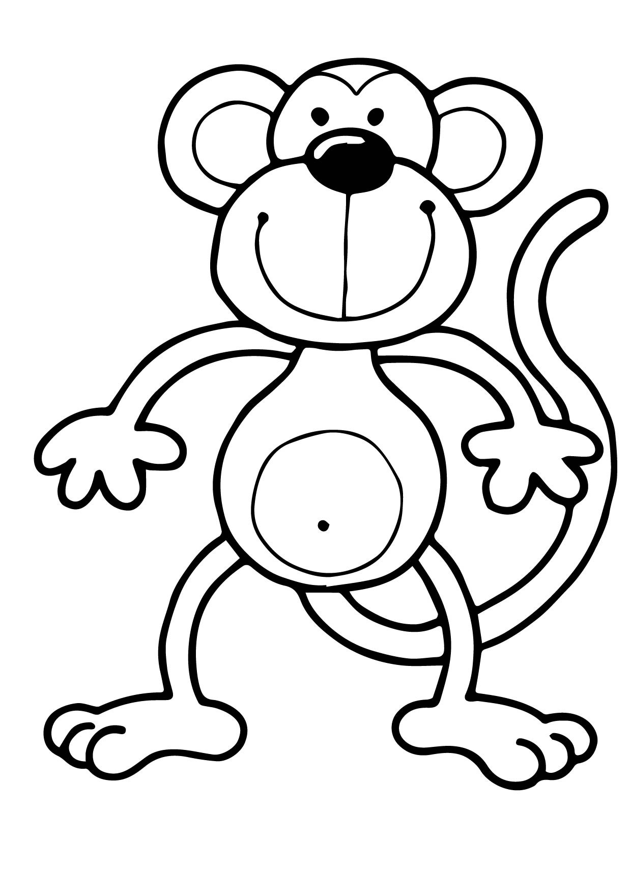 Coloring Pages Toddler
 Kids Monkey Coloring Page