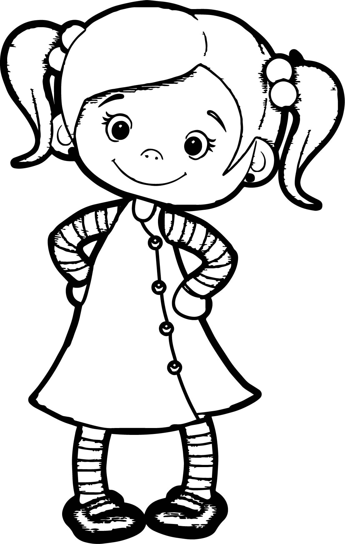Coloring Sheet For Girls
 Beautiful Cute Girl Coloring Page