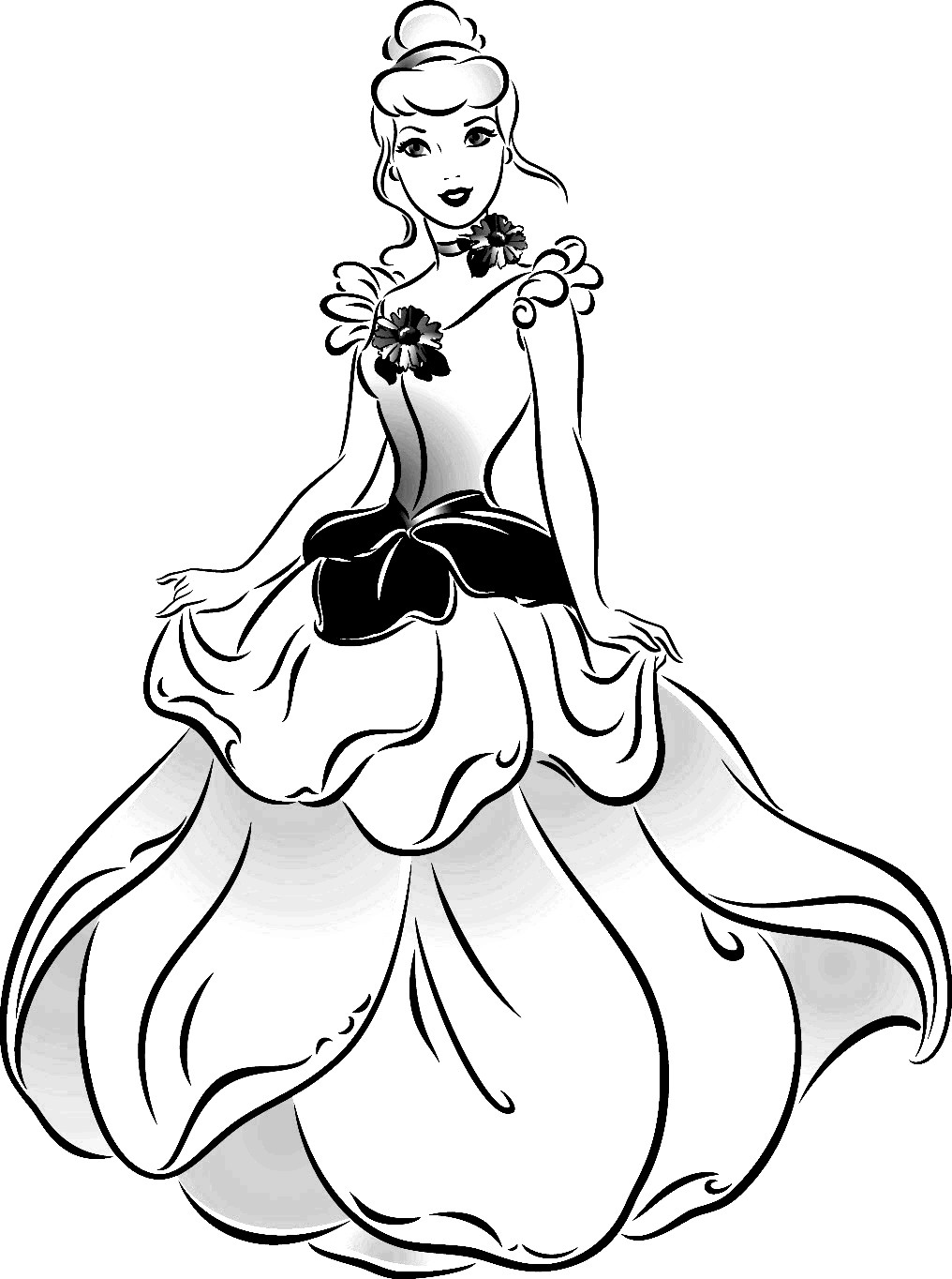 Coloring Sheet For Kids
 Cinderella s Beauty Book x