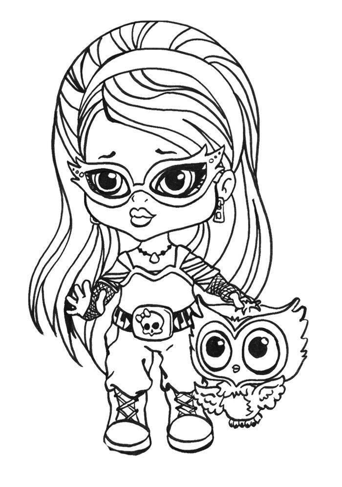 Coloring Sheets For Little Kids
 Little Ghoulia Yelps Coloring Page