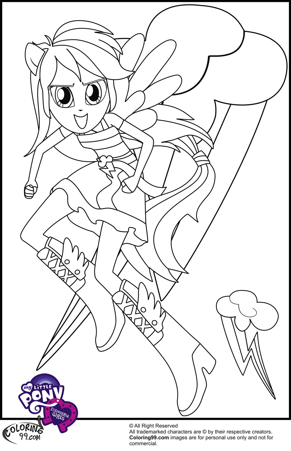 Coloring Sheets Of Girls
 My Little Pony Equestria Girls Coloring Pages