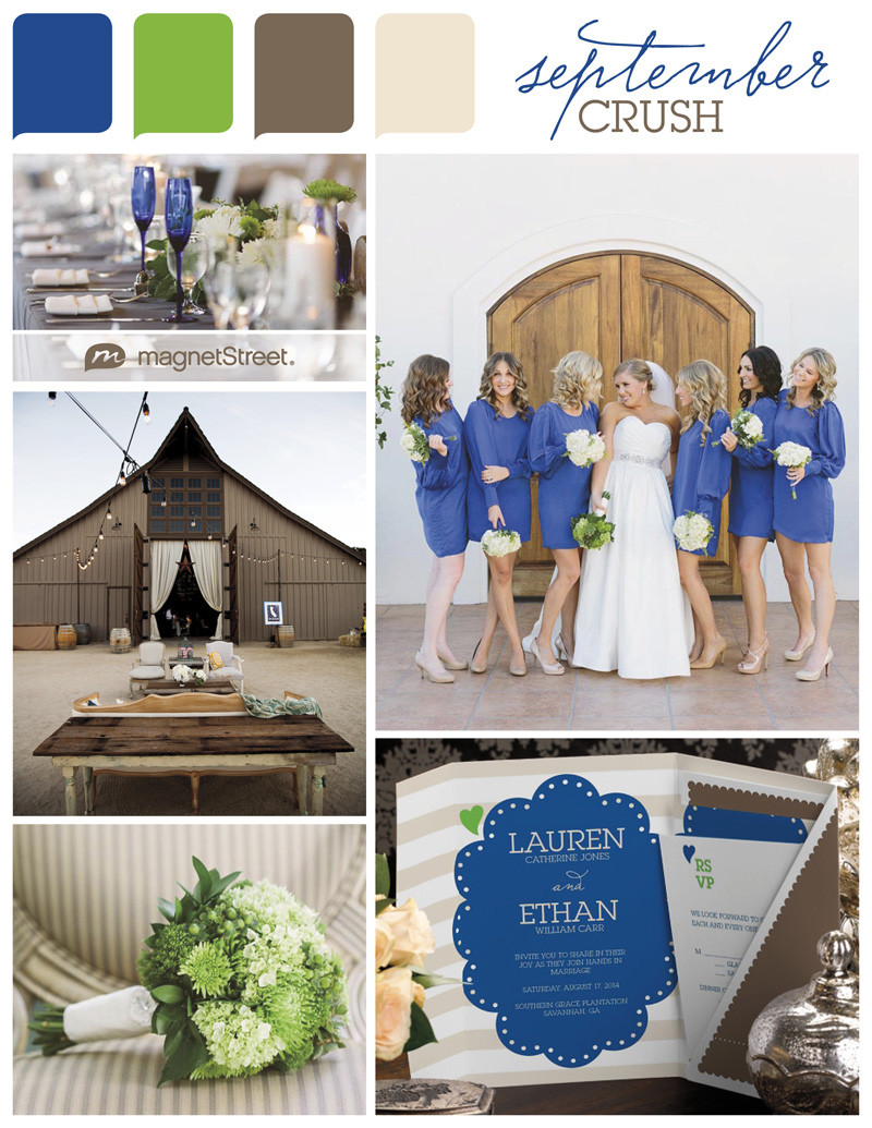 Colors For A September Wedding
 Color Monday A Cool September WeddingColor Monday A Cool