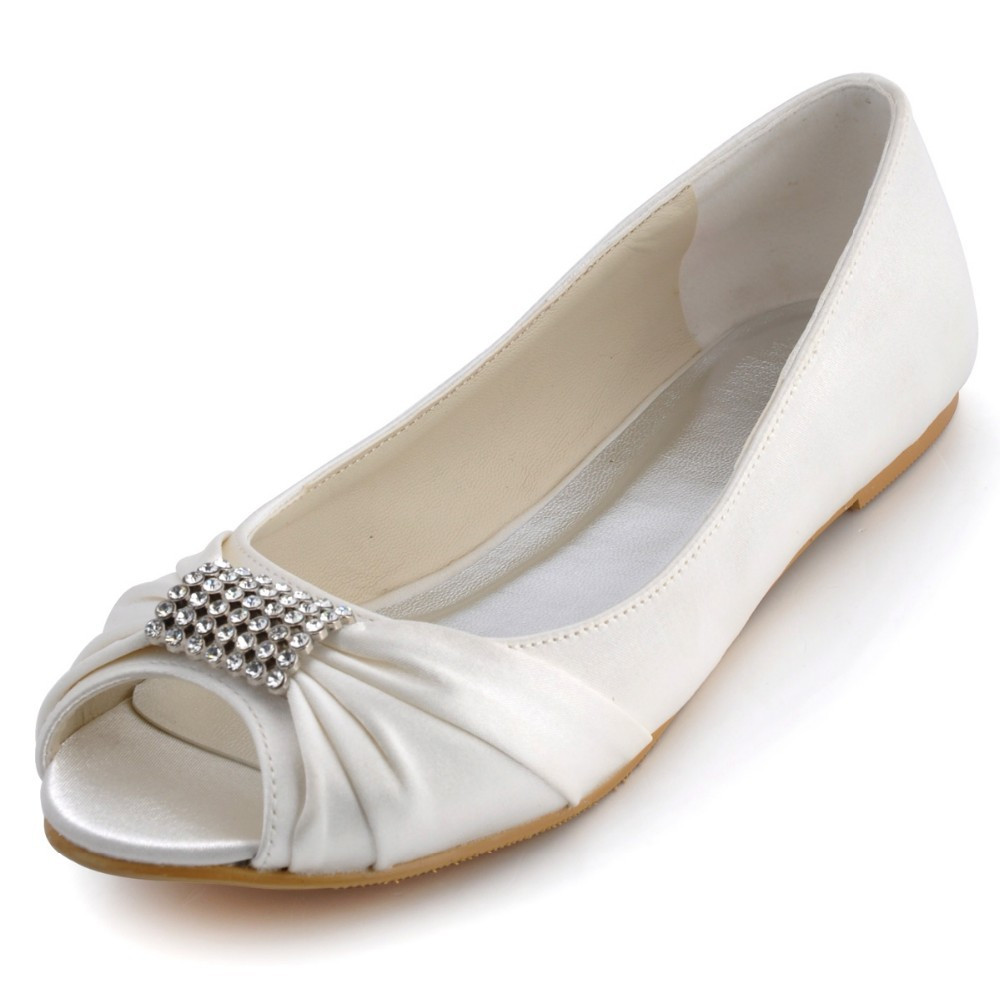 Comfortable Ivory Wedding Shoes
 EP2053 White Ivory Women Formal fortable Bridal Party