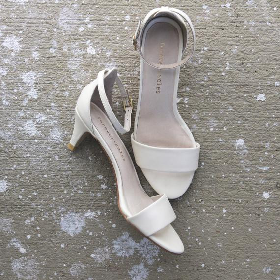 Comfortable Ivory Wedding Shoes
 La s Ivory low heel wedding shoes Low heel by ForeverSoles