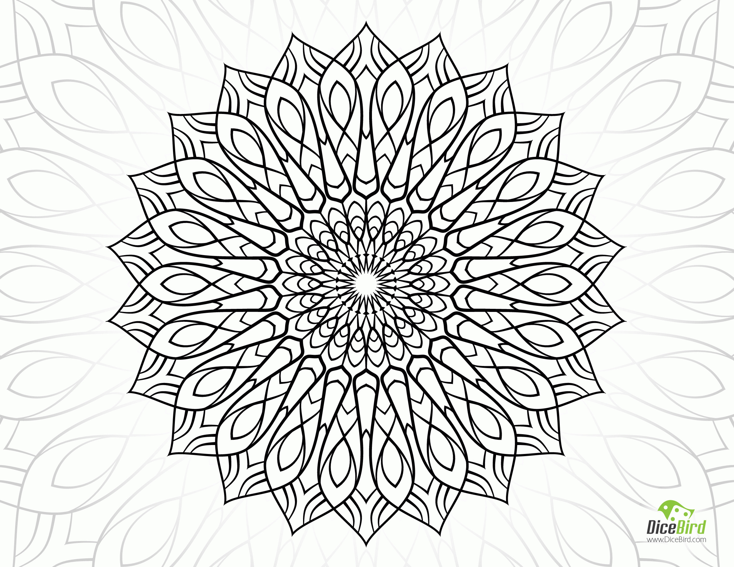 Complex Mandala Coloring Pages Printable
 plex Flower Coloring Pages Coloring Home