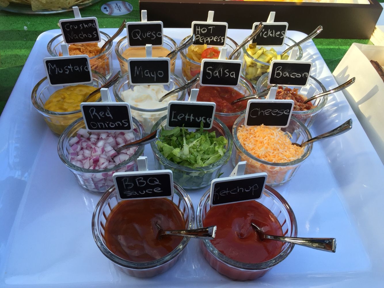 Condiments For Hot Dogs
 13 different hot dog bar condiments …