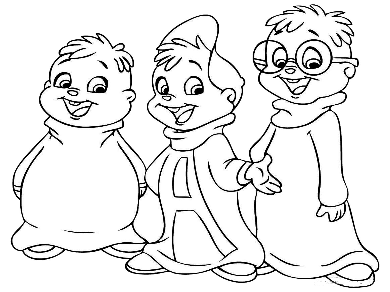 Cool Coloring Books For Kids
 Three Friends Printable Coloring Image for Kids