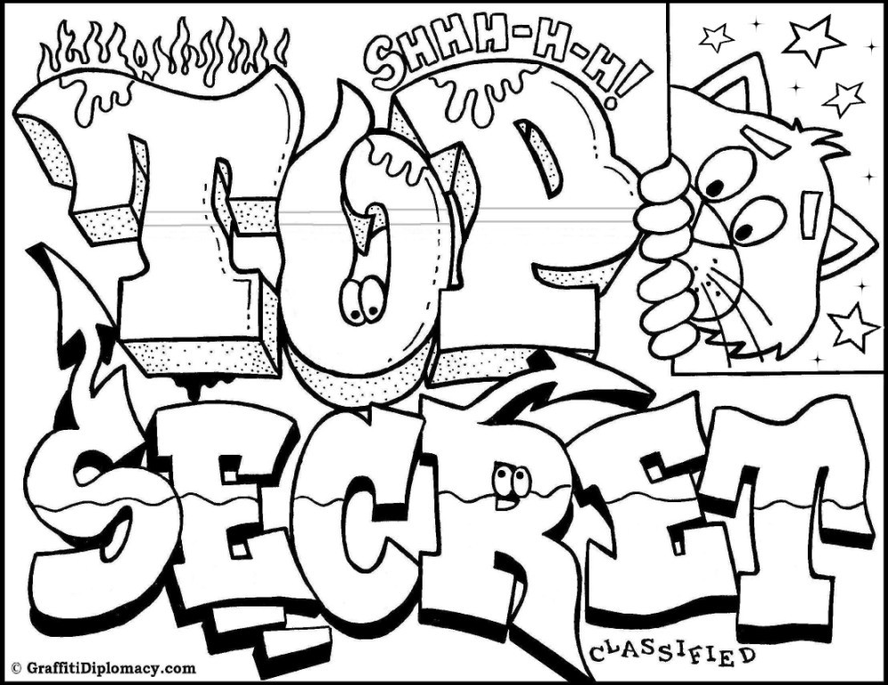 Cool Coloring Pages Printable
 pedacosdeneve Graffiti Letters
