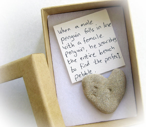 Cool Gift Ideas For Girlfriends
 Valentine s Card For Her Unique card heart shaped rock