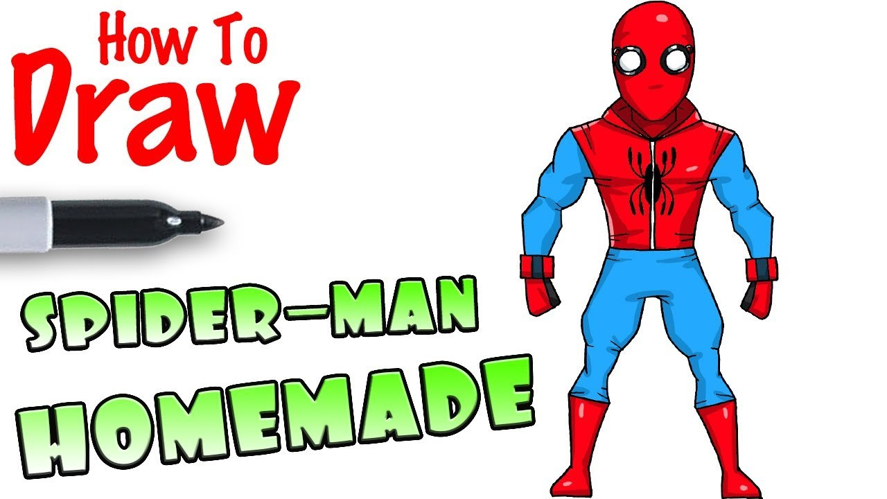 Cool Kids Art
 How to Draw Spider man Homemade Suit