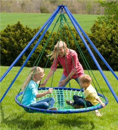 Cool Outdoor Toys For Kids
 Sky Island swinging platform for fun kicking back or even