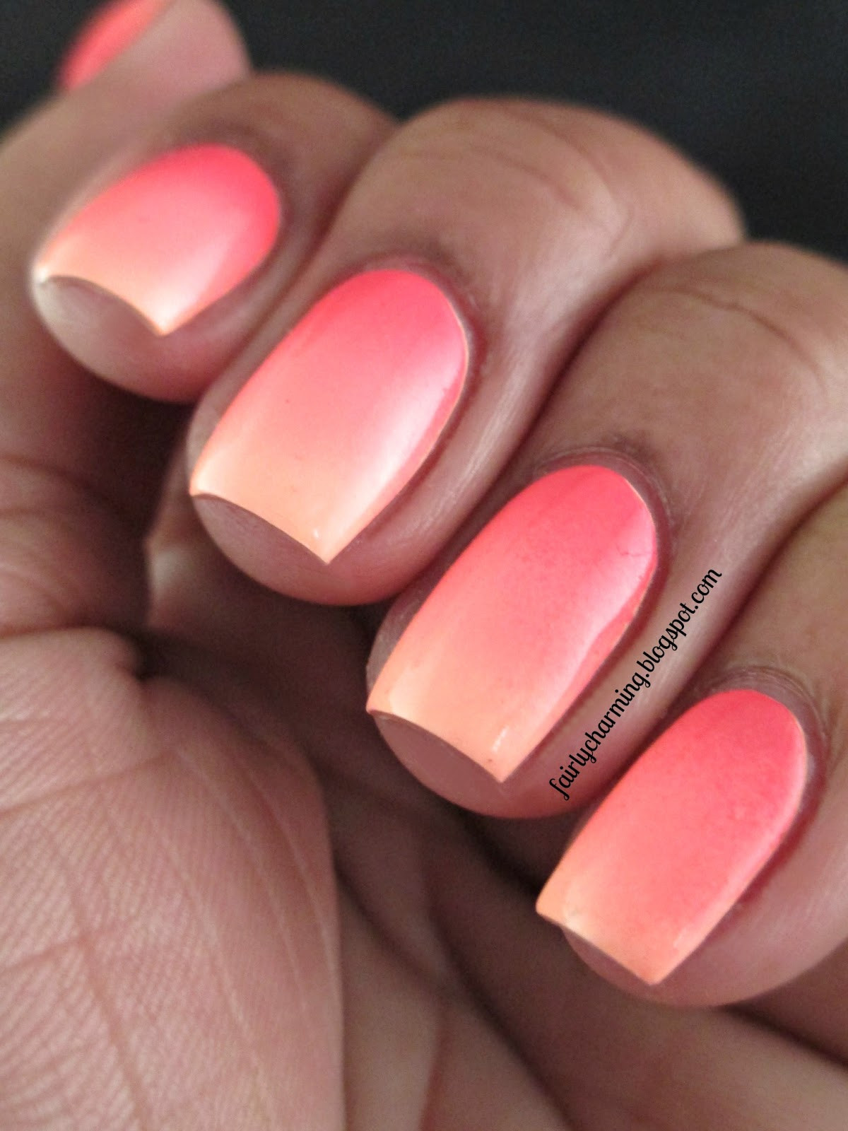 Coral Color Nail Designs
 Fairly Charming Neon Makes Me Happy