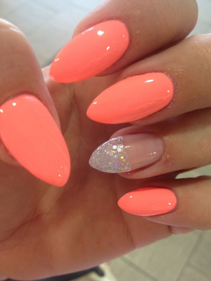 Coral Color Nail Designs
 Gel nails coral color – New items manicure world blog