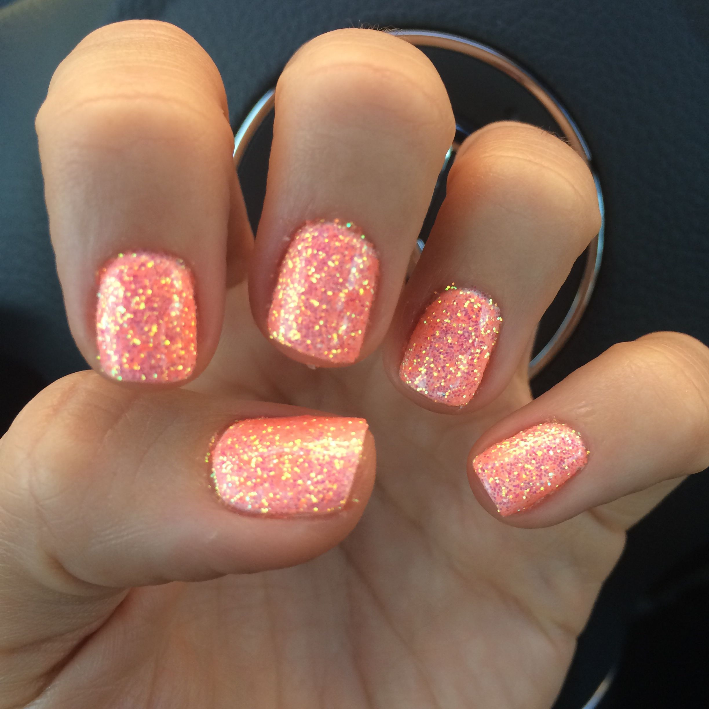 Coral Color Nail Designs
 Coral spring time nails