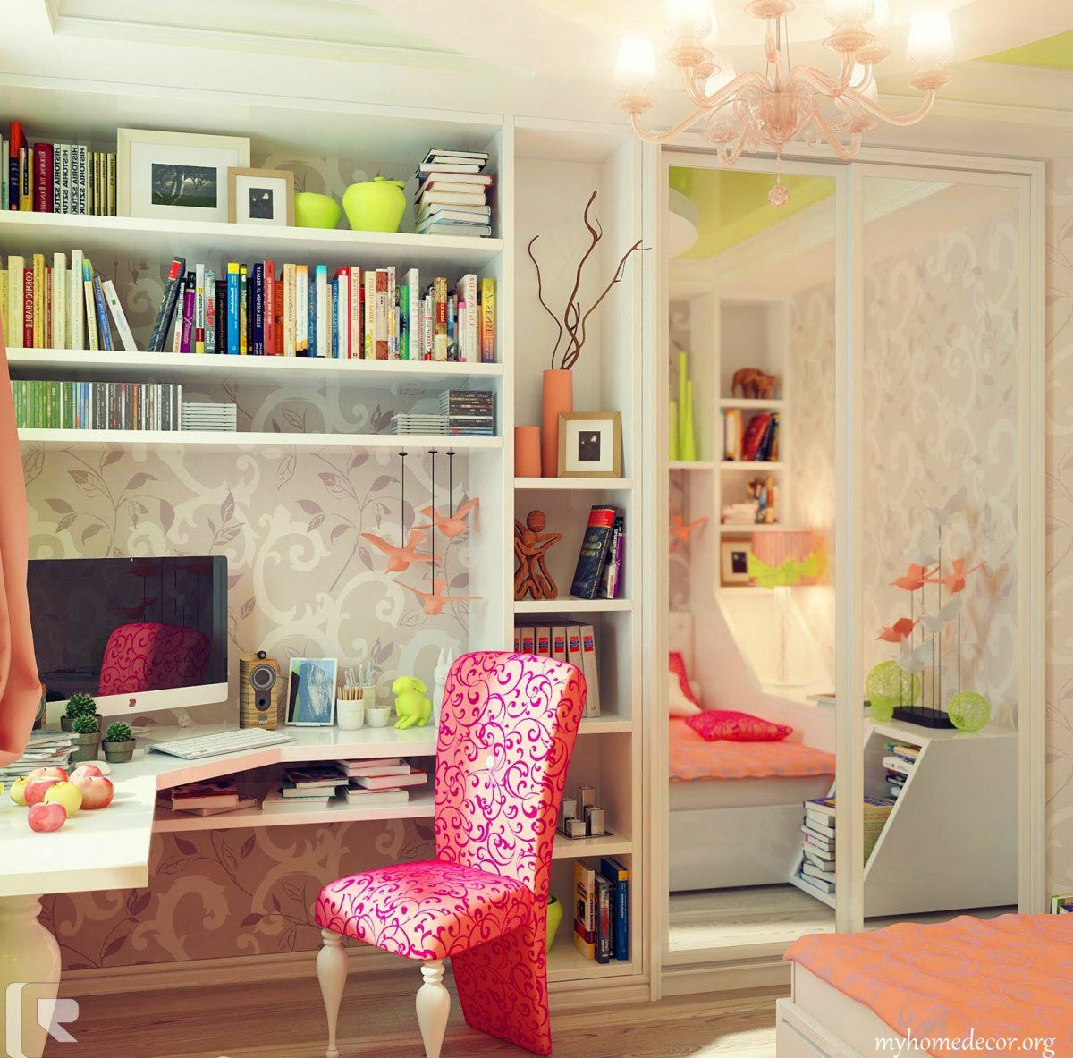 Corner Desk For Kids Room
 Kids Bedroom with Captivating White Wardrobe Featured