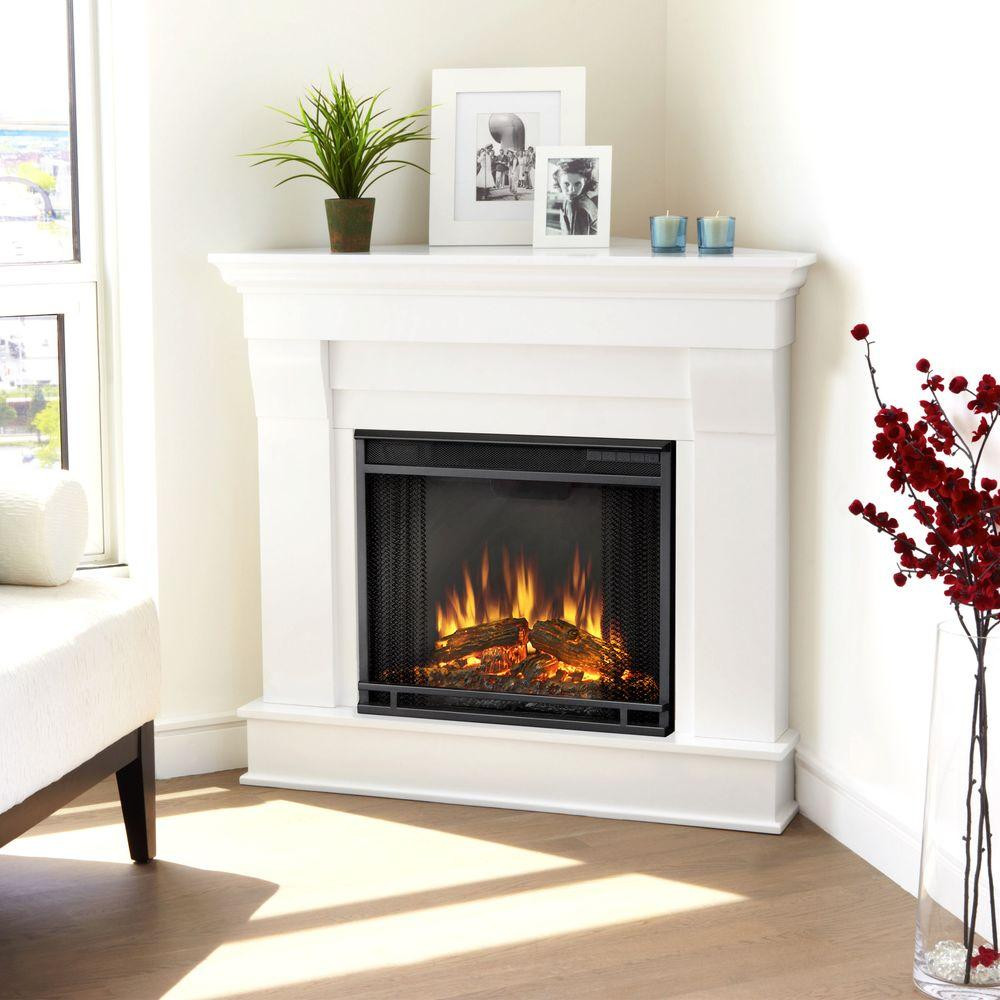 Corner Electric Fireplace
 Real Flame Chateau 41 in Corner Electric Fireplace in