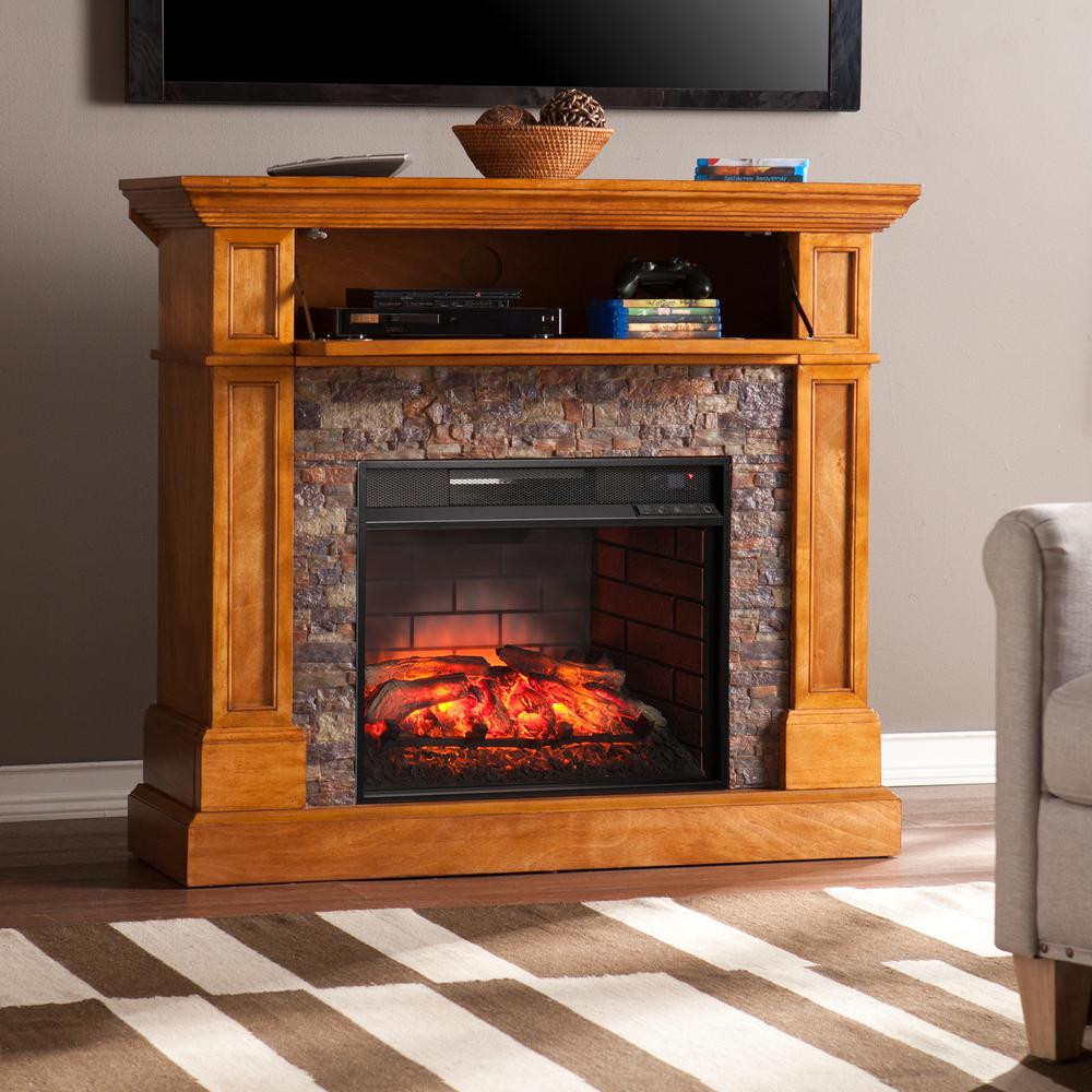 Corner Electric Fireplace
 Home Decorators Collection Avondale Grove 70 in TV Stand
