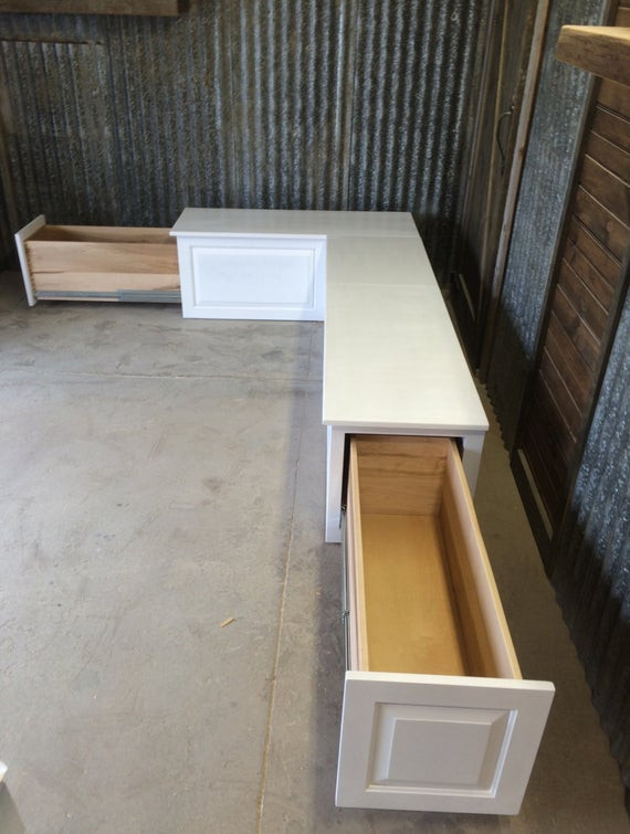 Corner Kitchen Bench With Storage
 Banquette Corner Bench Seat with Storage Drawers