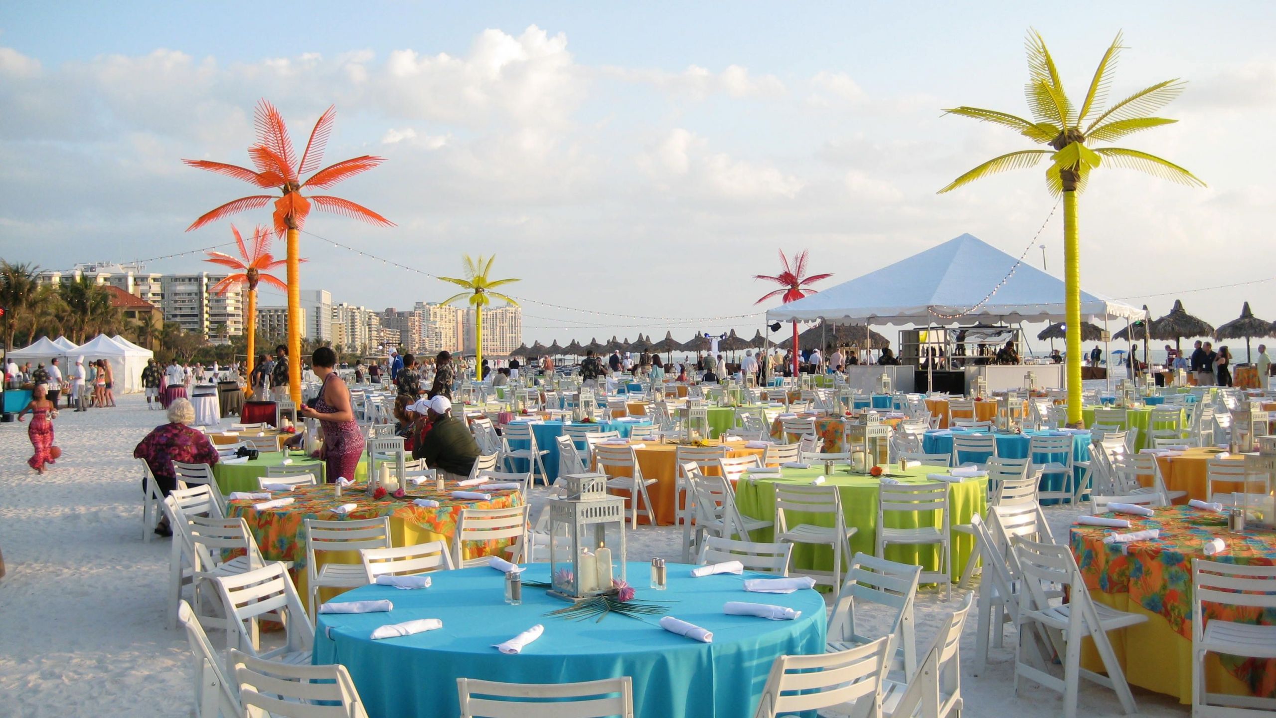 Corporate Beach Party Ideas
 Outdoor Caribbean Beach Themed Event by Wizard Connection