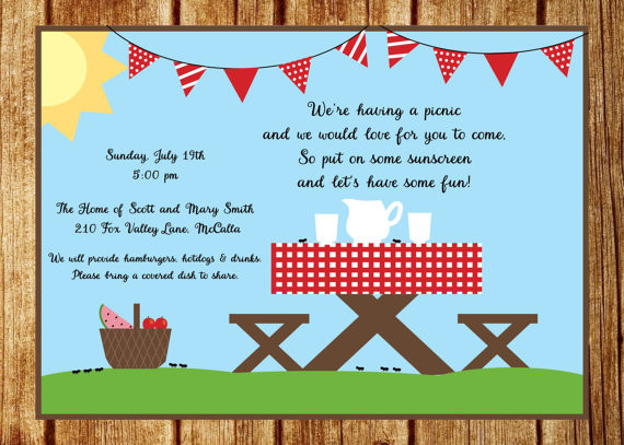 Corporate Summer Party Ideas
 Summer Picnic Invitation Summer Party Invitation Custom Park