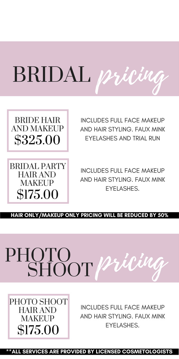 Cost Of Wedding Hair And Makeup
 Bridal Makeup Pricing Beste Awesome Inspiration