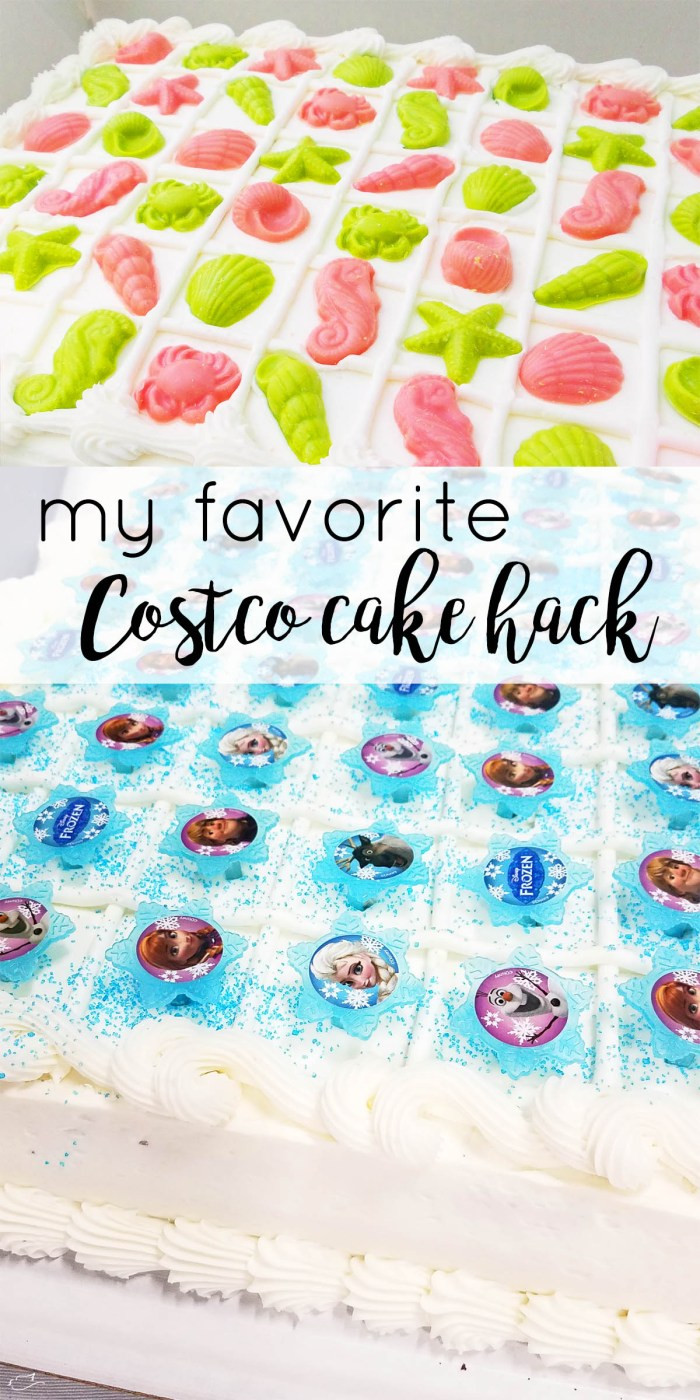 Costco Birthday Cake Designs
 my favorite Costco cake hack Little Dove Blog