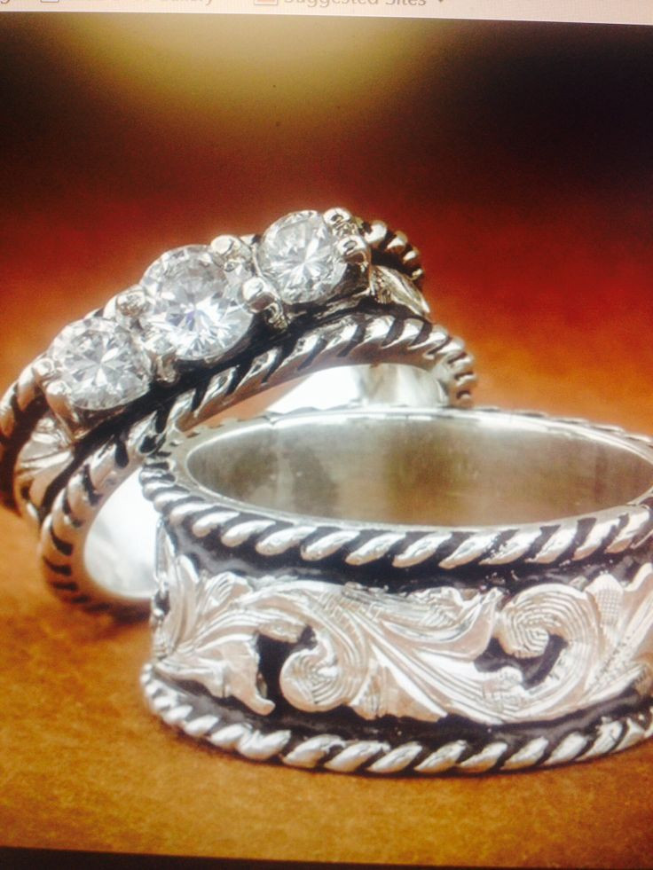 Country Wedding Ring Sets
 western wedding ring sets