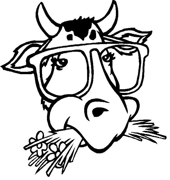 Cow Printable Coloring Pages
 Cute Cow Animal Coloring Books For Kids Drawing