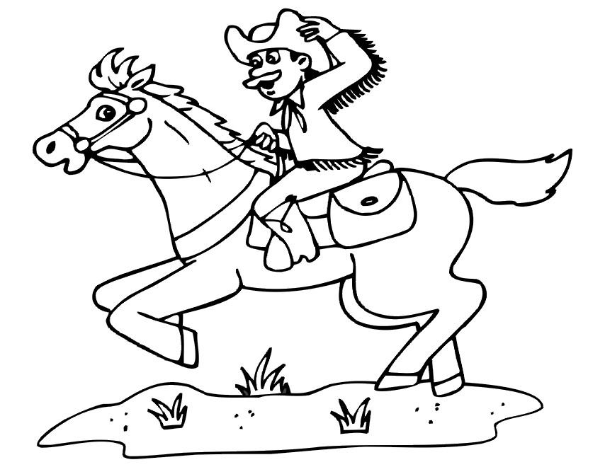 Cowboys Coloring Pages
 Interactive Magazine animal horse cowboy coloring pages