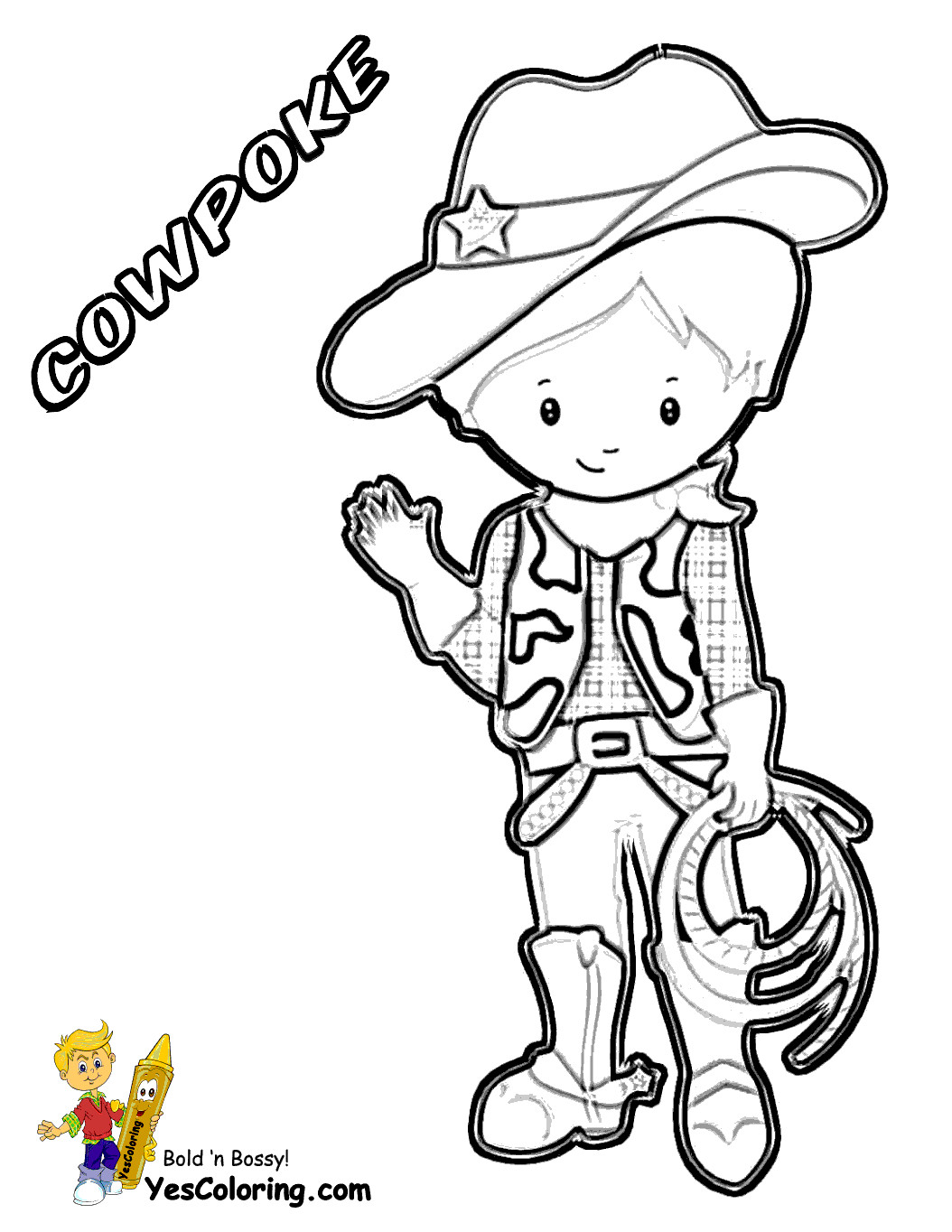 Cowboys Coloring Pages
 Ride em Cowboy Coloring Free Coloring For Kids