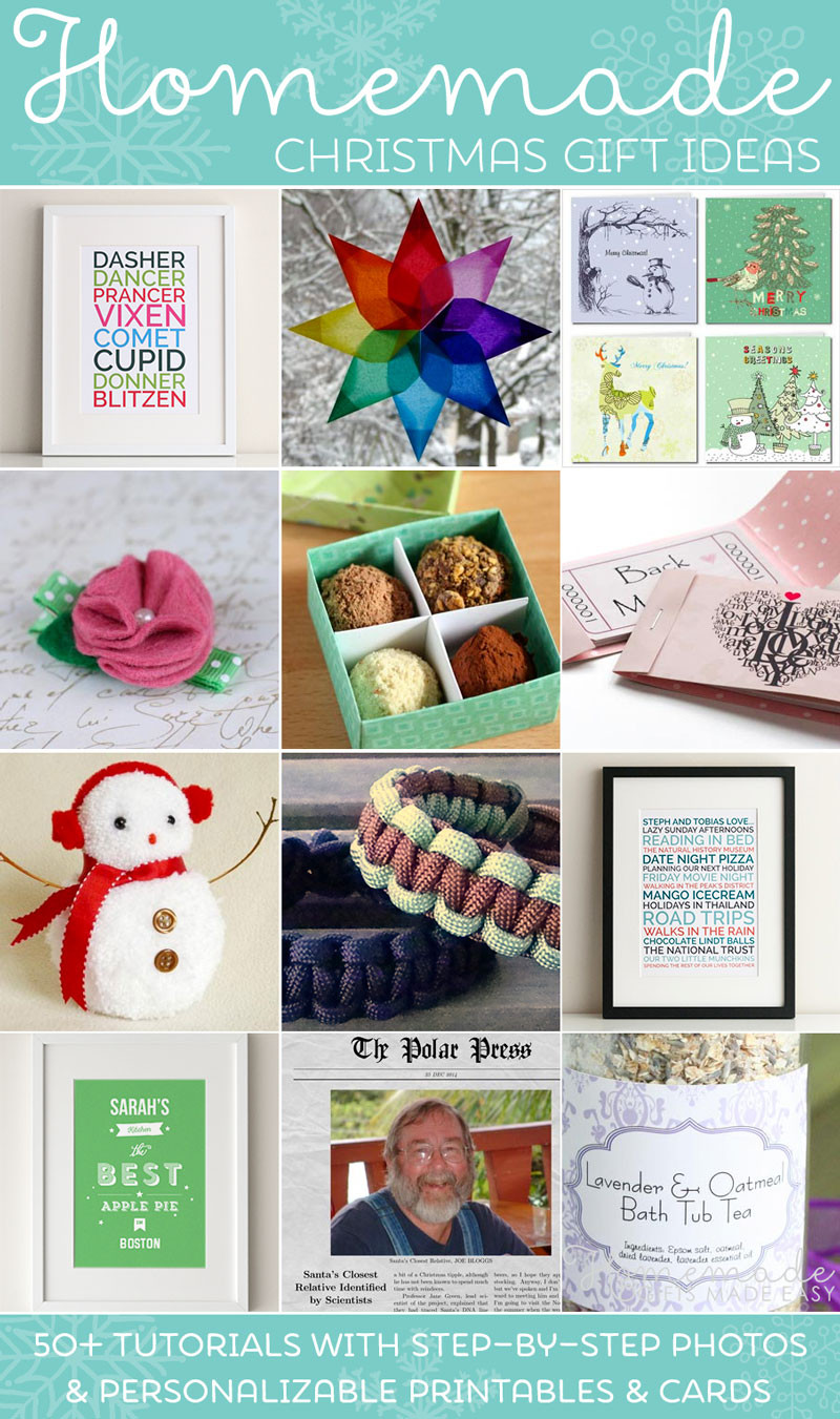 Craft Ideas For Christmas Presents
 Easy Homemade Christmas Gift Ideas Make Inexpensive