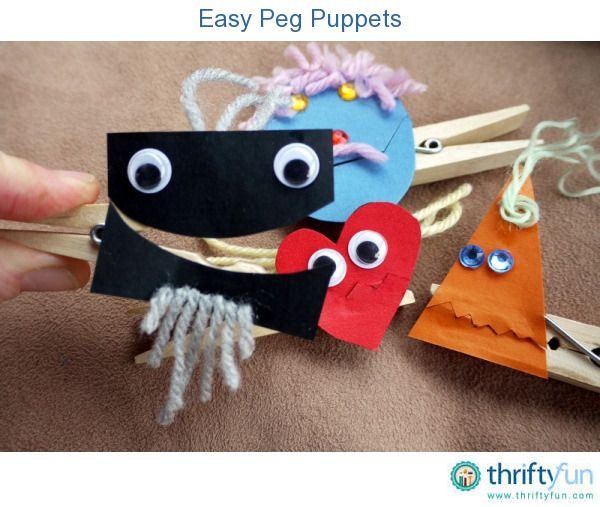 Craft Ideas Using Wooden Clothes Pegs
 Easy Peg Puppets