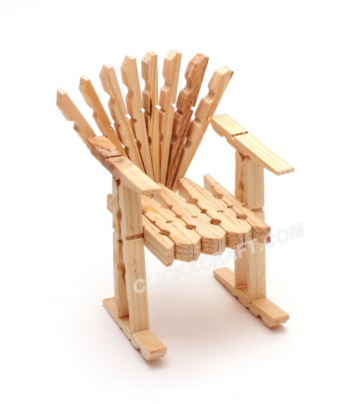 Craft Ideas Using Wooden Clothes Pegs
 A chair made from clothes pegs