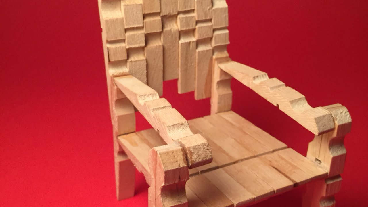 Craft Ideas Using Wooden Clothes Pegs
 How To Make a Stylish Mini Clothespins Chair DIY Crafts