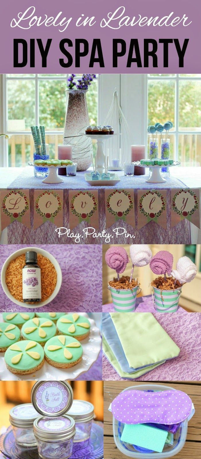 Craft Night Ideas For Adults
 Lovely in Lavender DIY Spa Party