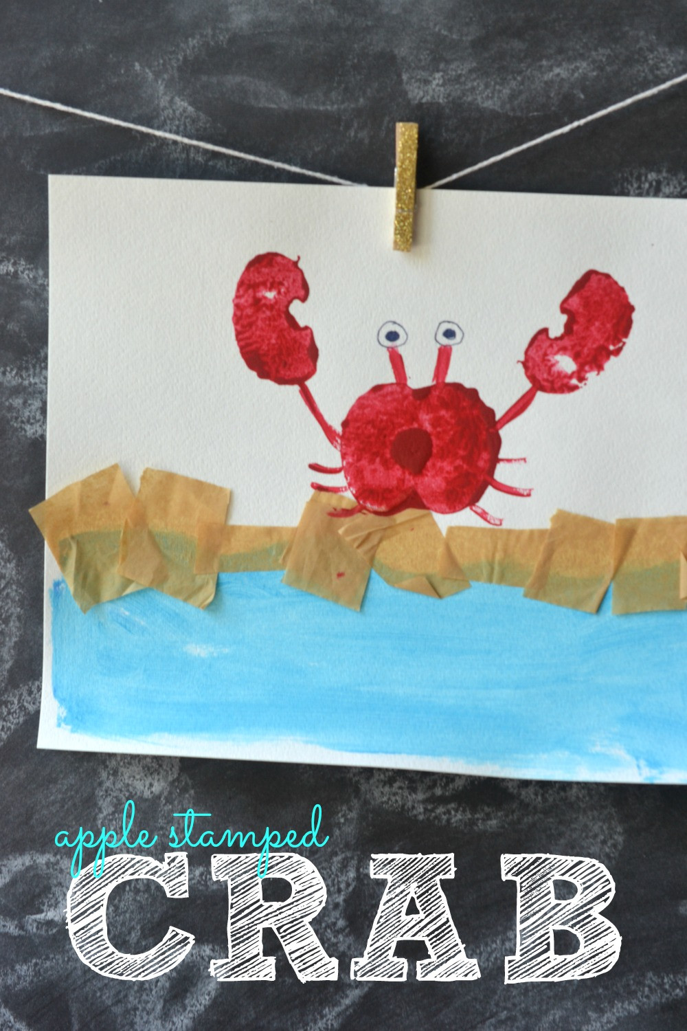 Crafting For Kids
 Apple Stamped Crab Kids Craft