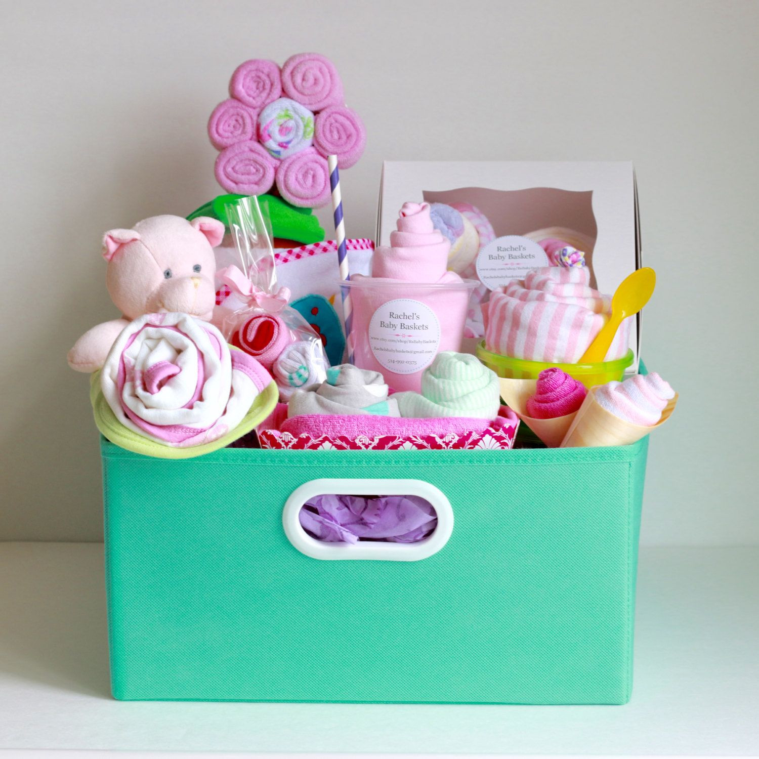 Creative Baby Shower Gifts For Girl
 Baby Girl Gift Basket Baby Shower Gift Newborn Gift