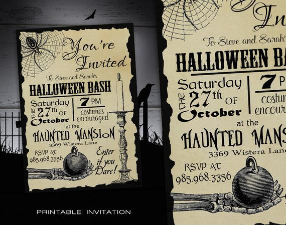 Creative Halloween Party Invitation Ideas
 Halloween Party Invitation Adult DIY Halloween Invitations