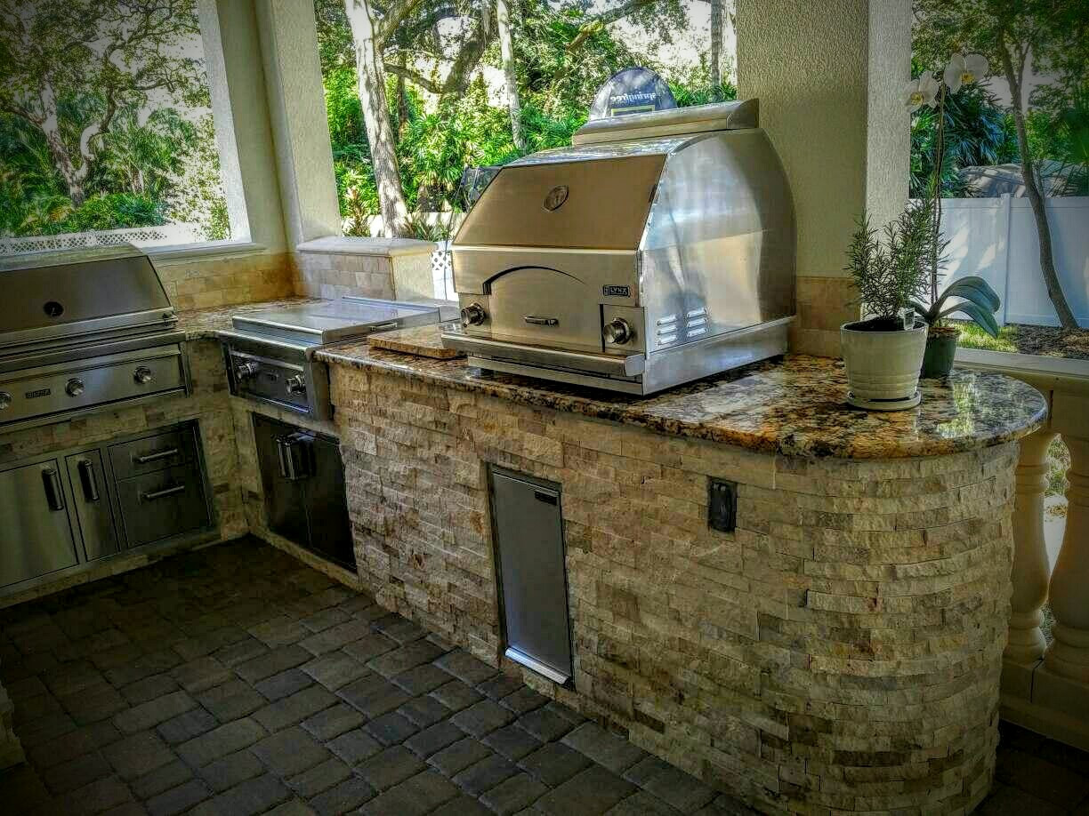 Creative Outdoor Kitchens
 Outdoor Kitchen with Grill Pizza Oven Creative Outdoor